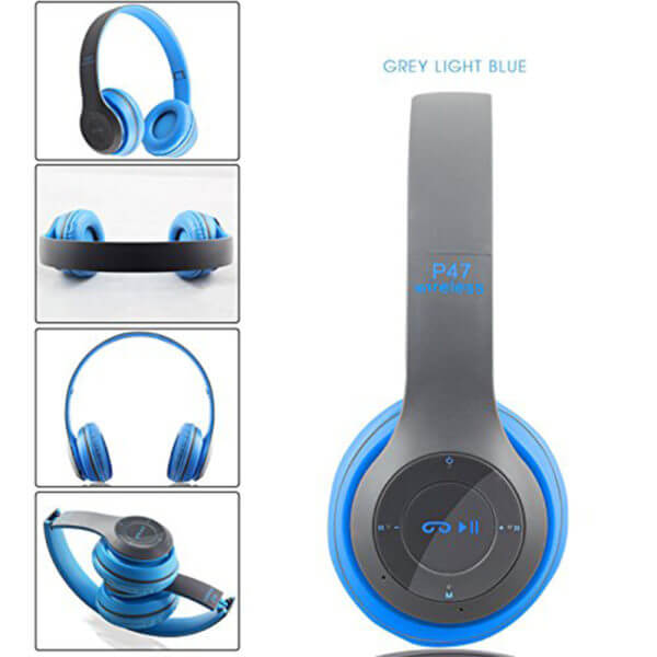P47 Bluetooth Headphones (Blue)