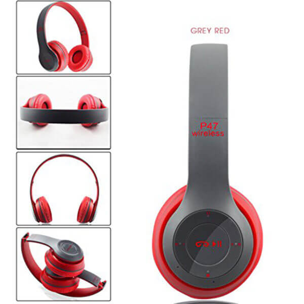 P47 Bluetooth Headphones (Red)
